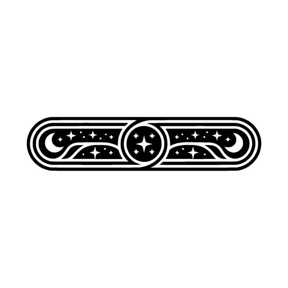Ornate Celestial Divider Vintage Style Decorative Element, Ornament vector