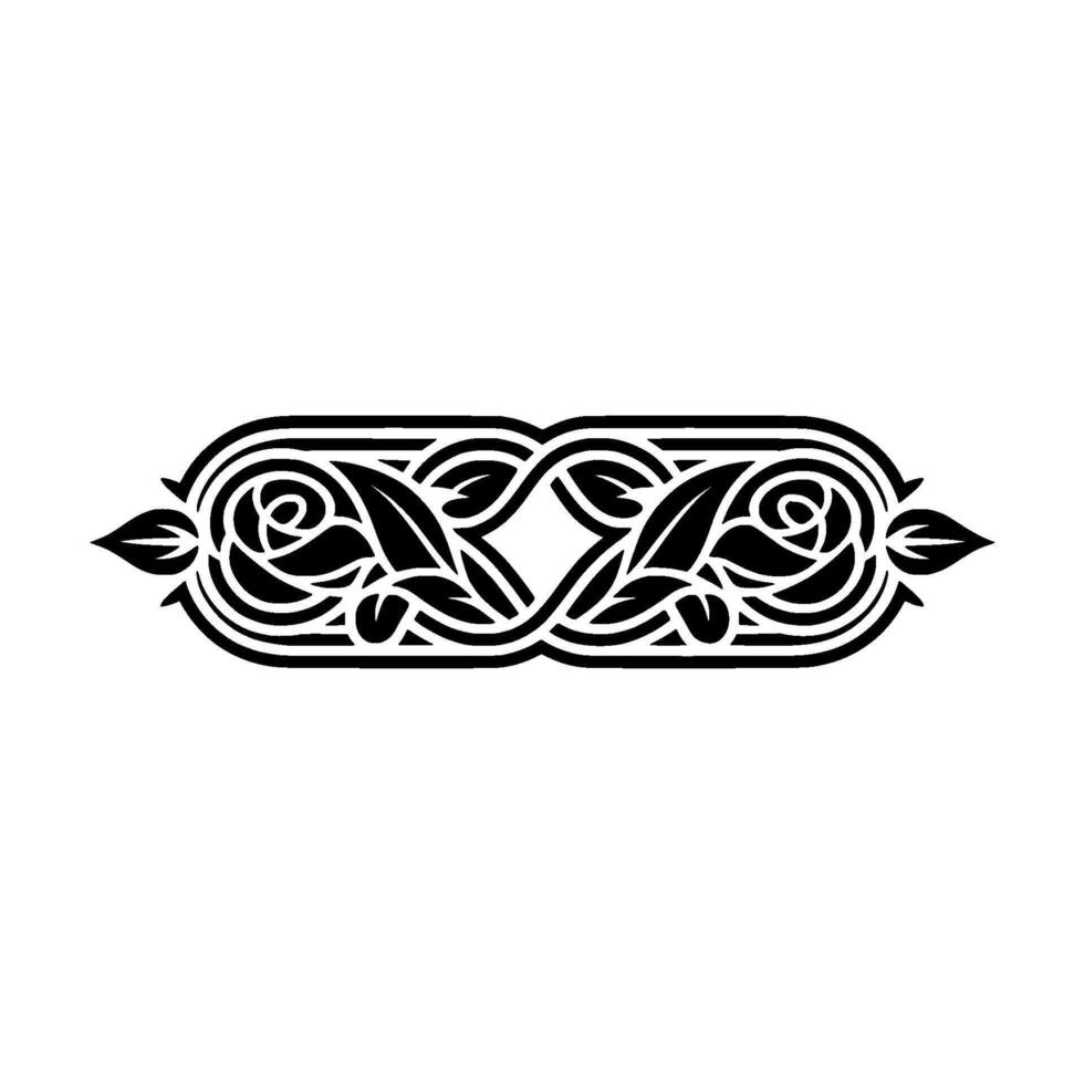 Intricate Celtic Border, Vintage Floral Ornamentation vector