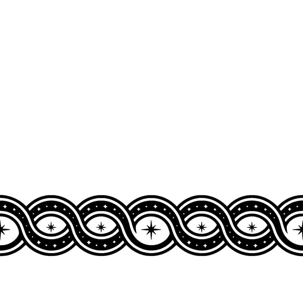 Celtic Spiral Border, Elegant Ornamentation, Vintage vector