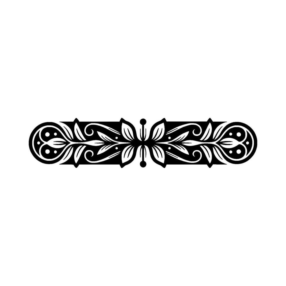 Elegant Floral Border, Vintage Element, alternate version 109 vector