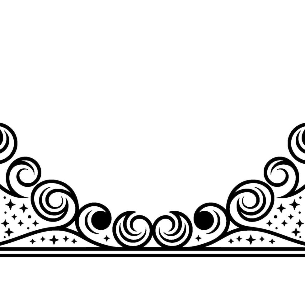Elegant Swirl Border, Vintage Ornamentation, Decorative Frame vector