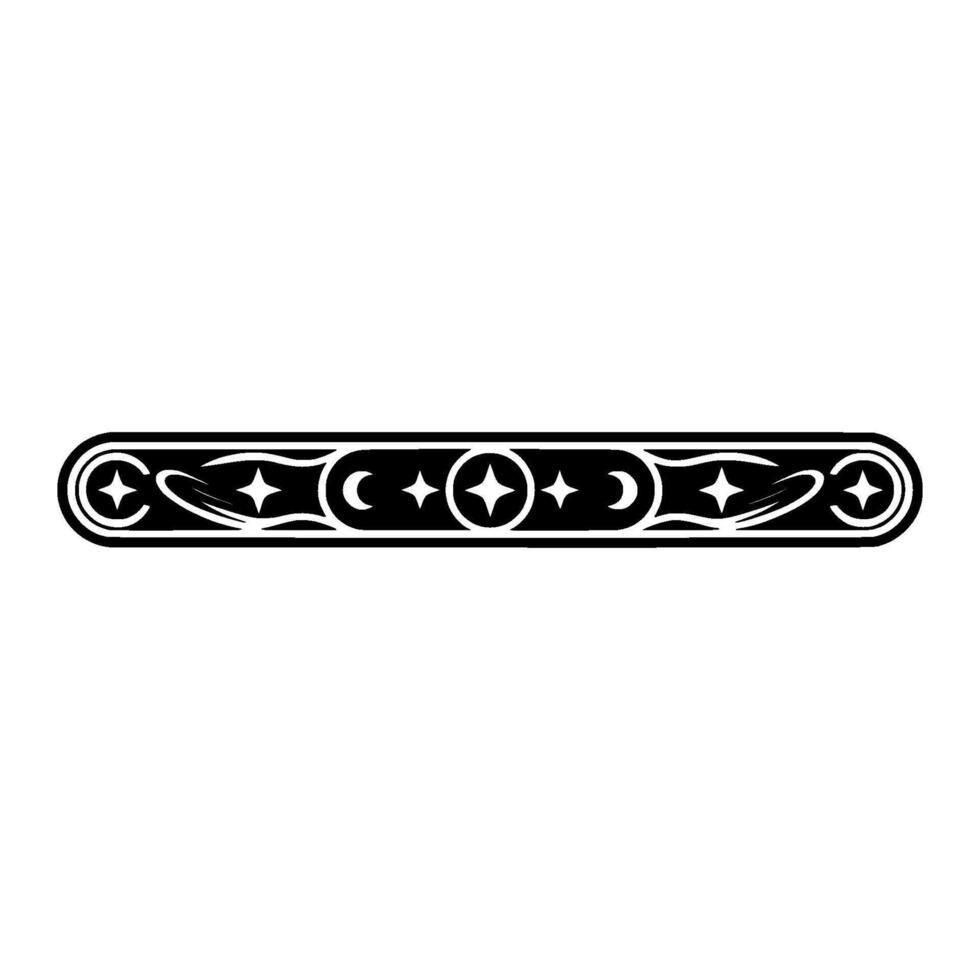 Ornate Vintage Border, Stylized Celestial vector