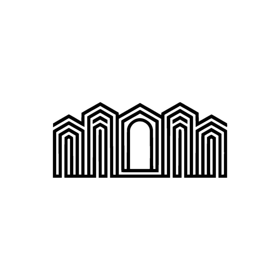 Geometric Row, Minimalist Architecture vector
