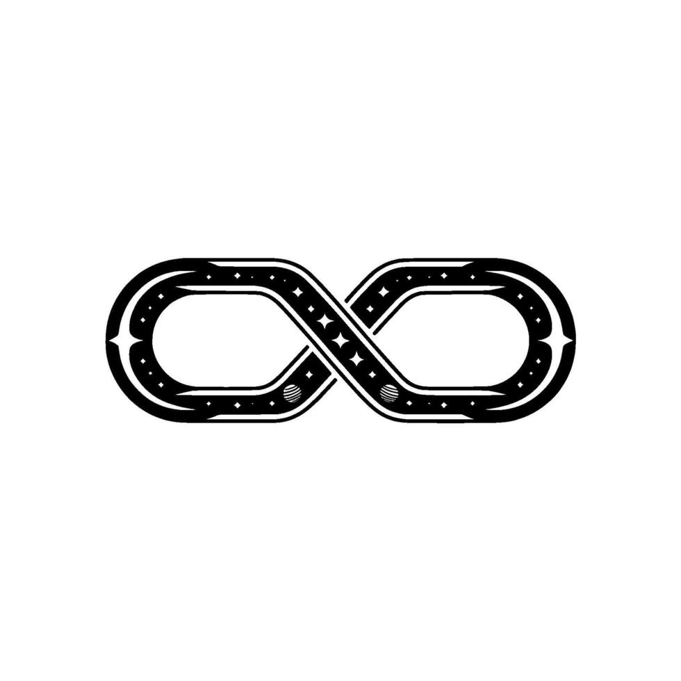 Celestial Infinity A Stylized Symbol of Endless Potential vector