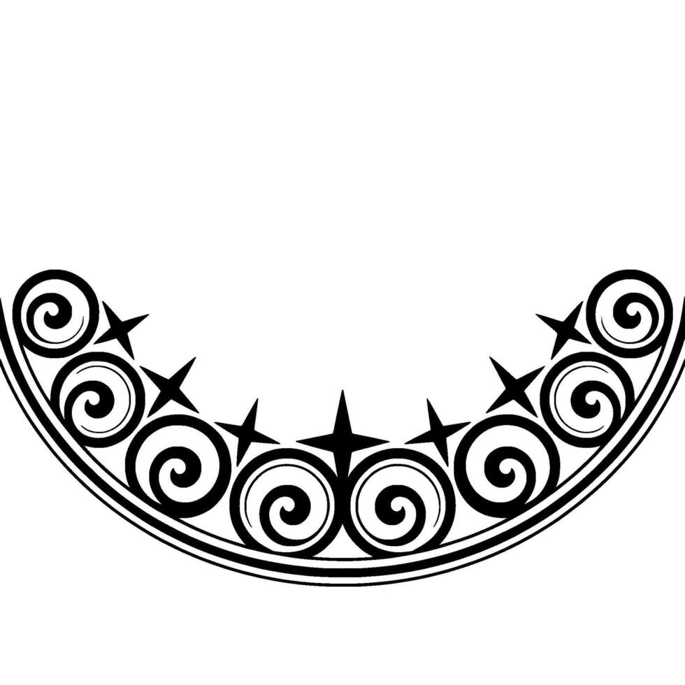 Elegant Black Swirl Border, Vintage Element, Decorative vector