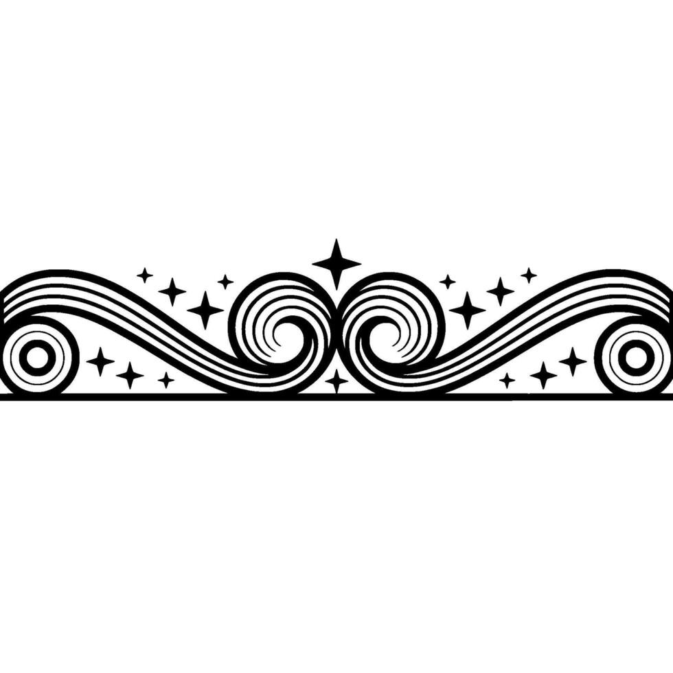 Elegant Swirl Border, Vintage Decorative Element, Art deco vector