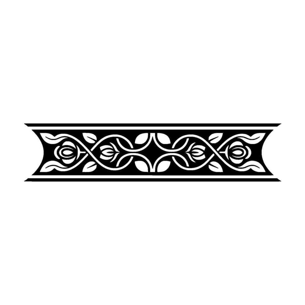Elegant Celtic Border, Intricate Floral - Ornament vector