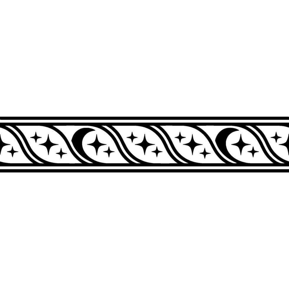 Intricate Medieval Border, Stylized Ornamentation, Ornament vector