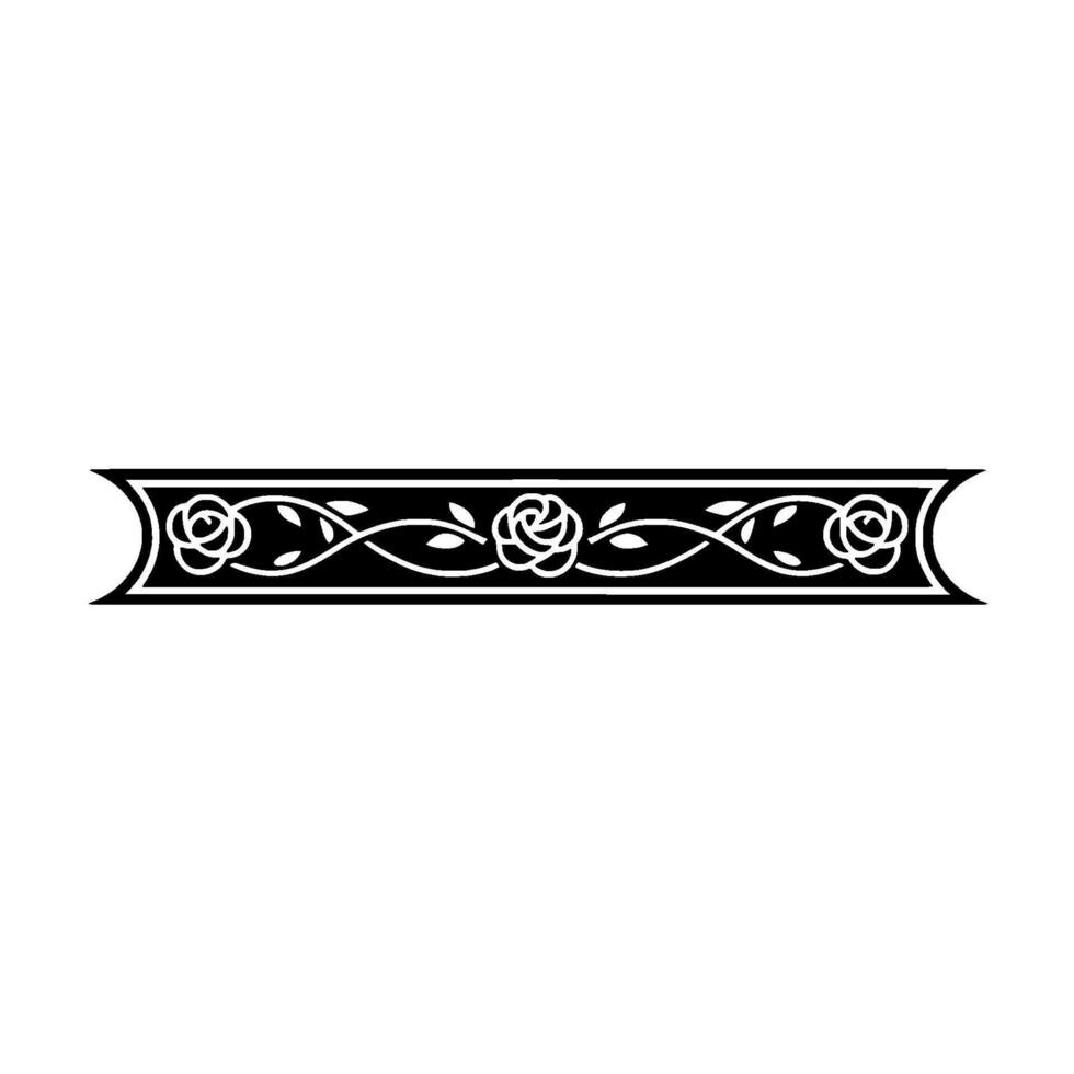 Elegant Celtic Rose Border, Vintage Element vector