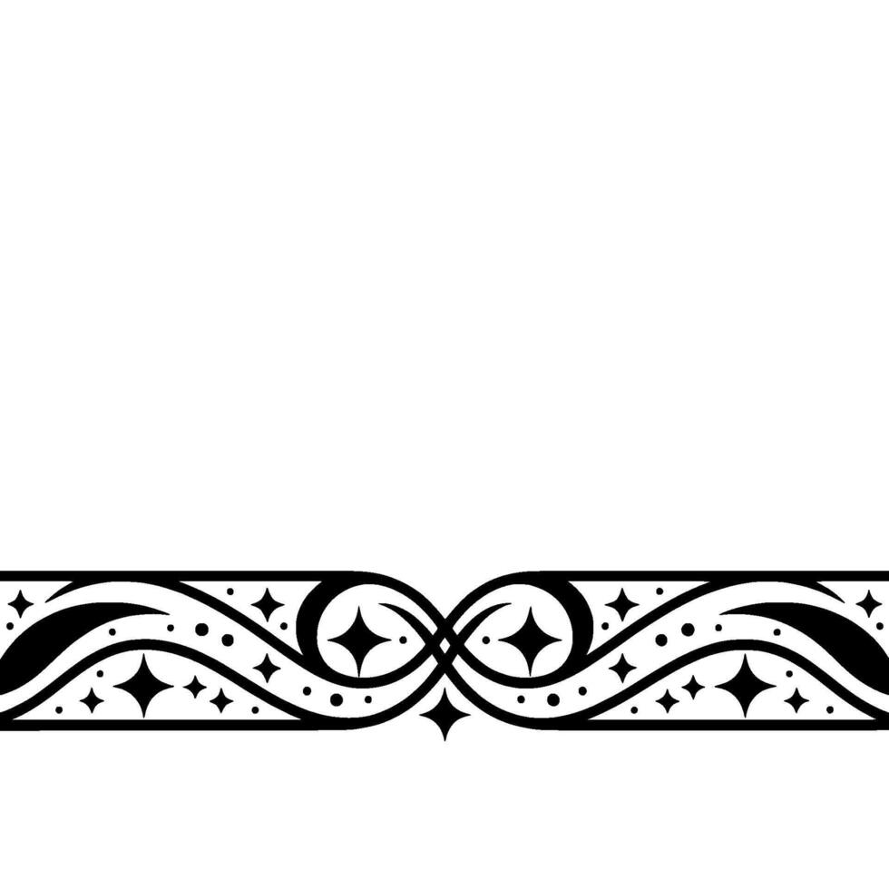 Elegant Black Ornamental Border, Vintage, Separation vector