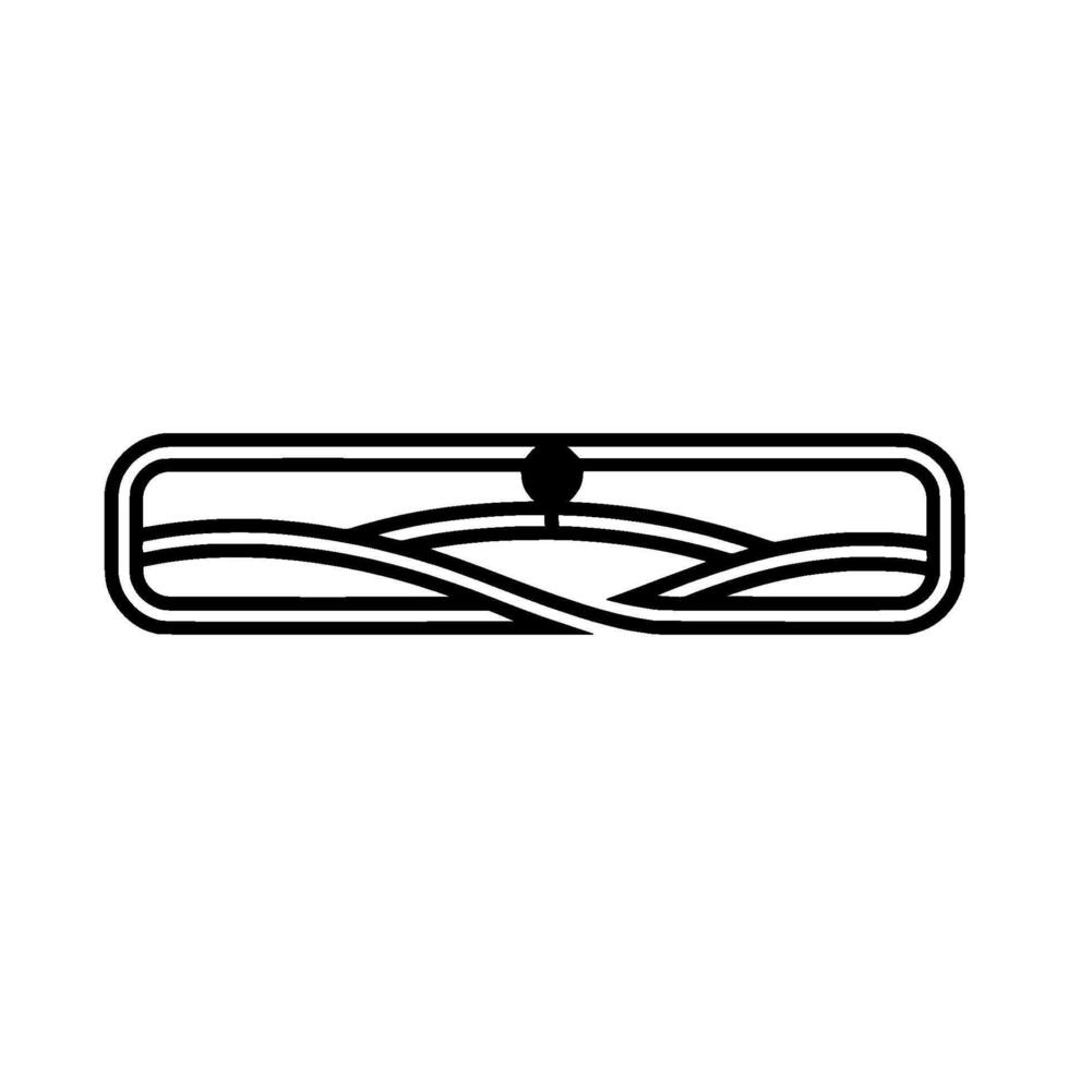 Minimalist Horizon Line, Serene Landscape Emblem vector