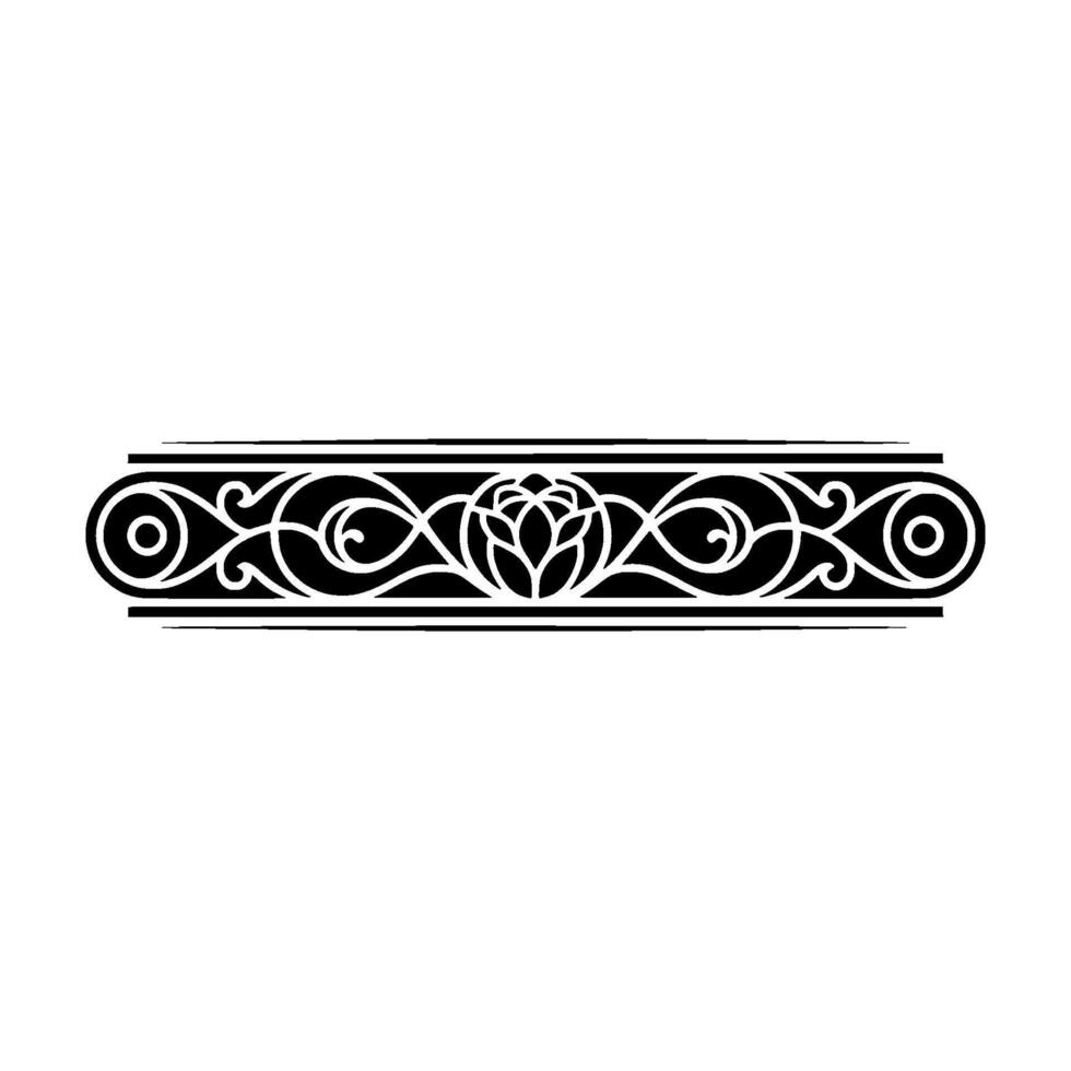 Intricate Celtic Border, Elegant Ornamentation, Vintage, Scroll vector