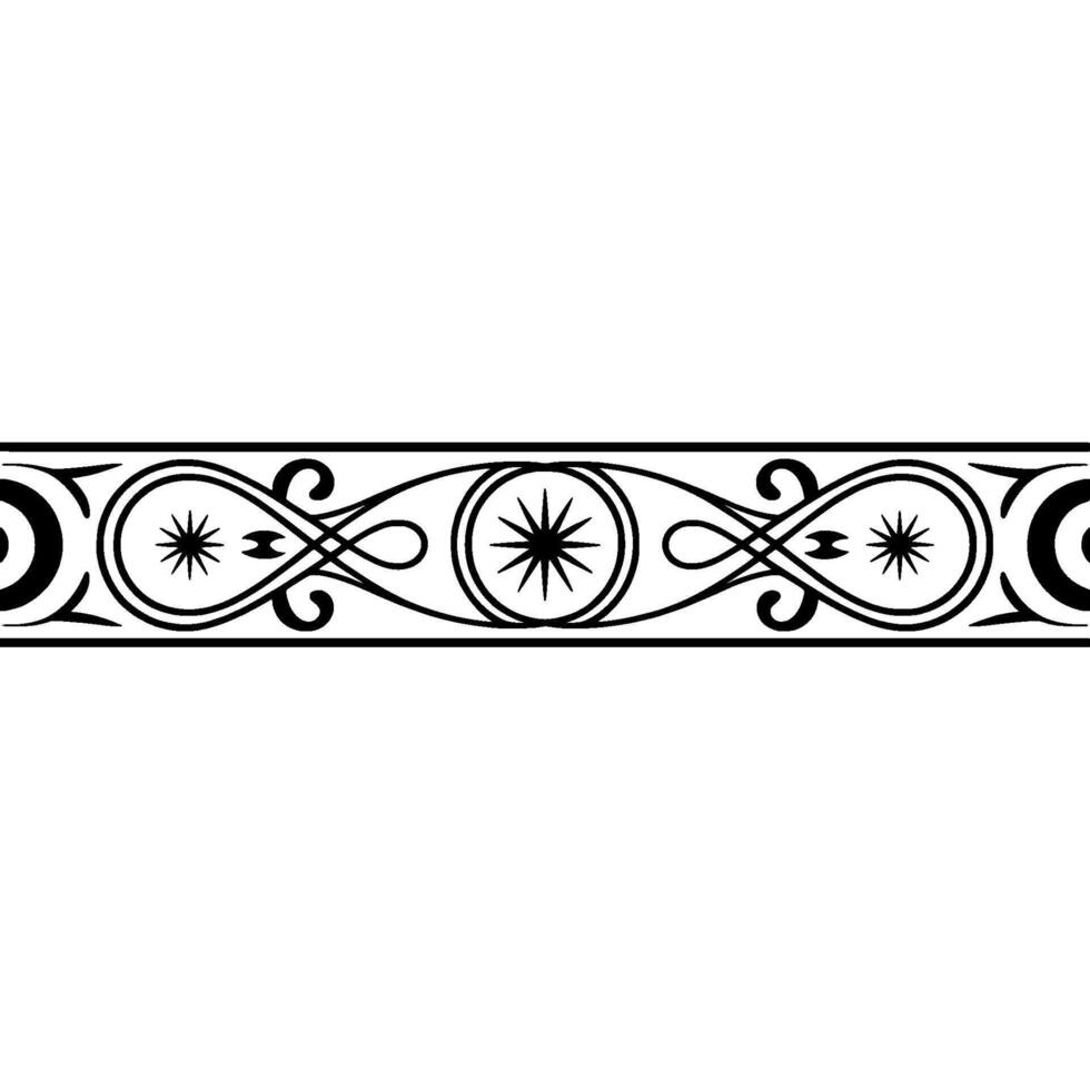 Elegant Black Ornamental Border, Vintage - Element vector