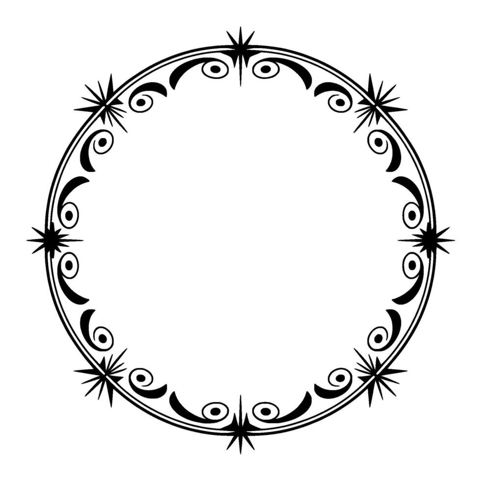 Elegant Circular Ornament, Vintage , Decorative Border - Intricate vector