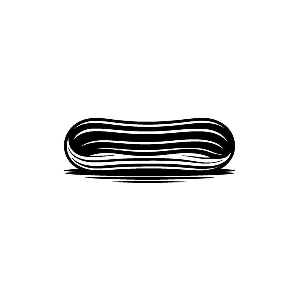 Elegant Chocolate Eclair Silhouette, Minimalist Dessert vector