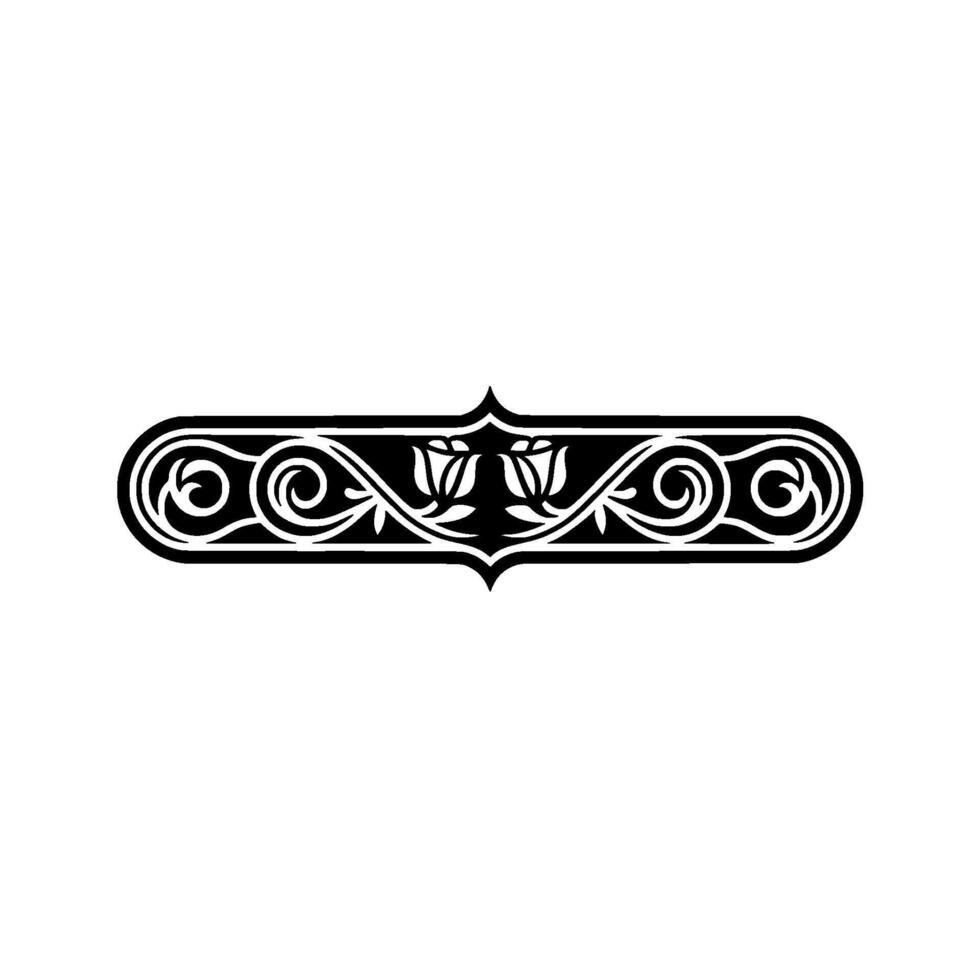 Elegant Floral Border, Vintage Element, alternate version 114 vector