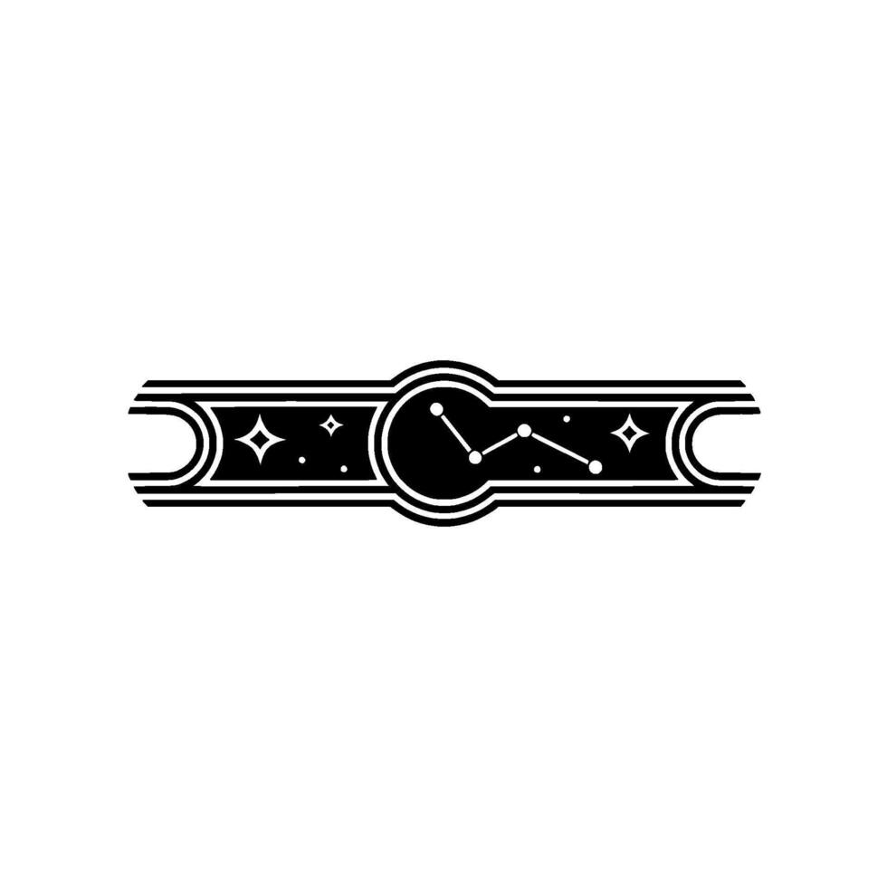 Celestial Lineage Vintage Constellation Border vector
