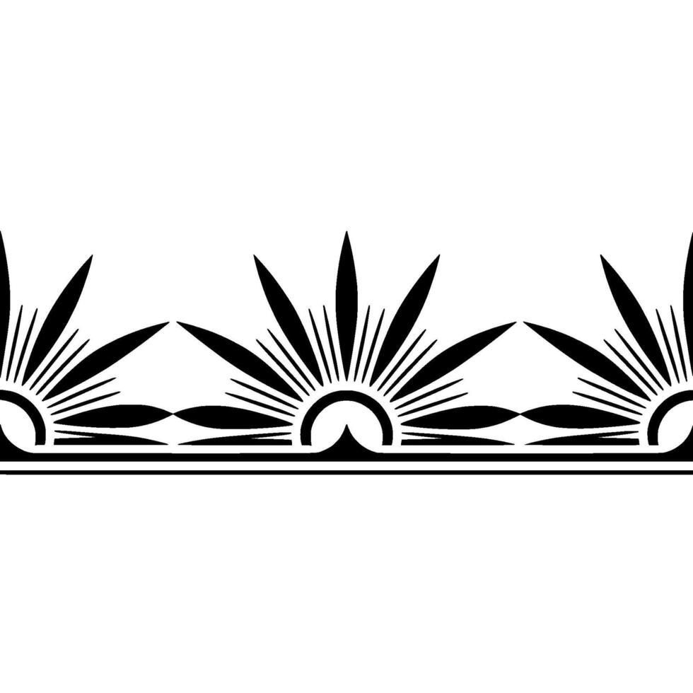 Geometric Sunrise Border, Minimalist vector