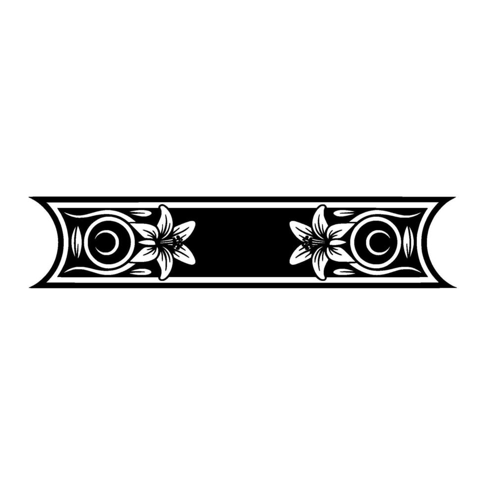 Elegant Floral Border, Vintage , Decorative Element, alternate version 419 vector
