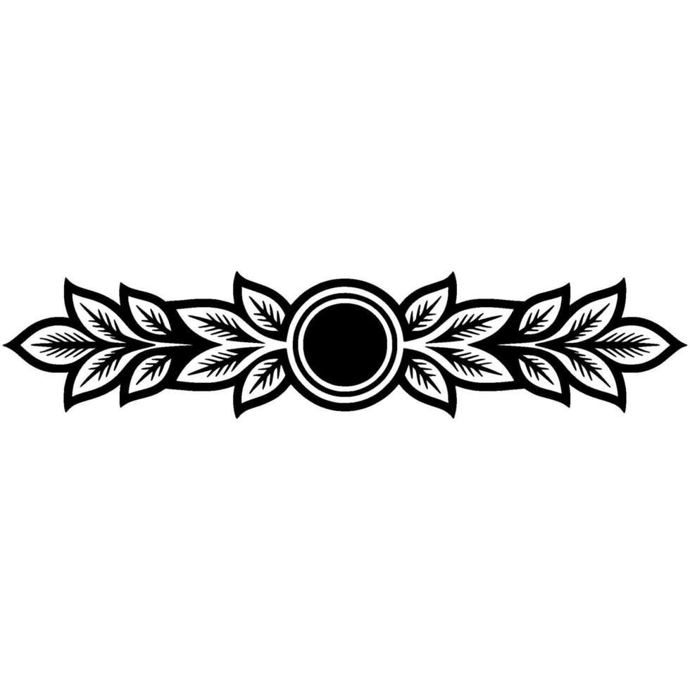 Elegant Botanical Border, Vintage Element, alternate version 36 vector