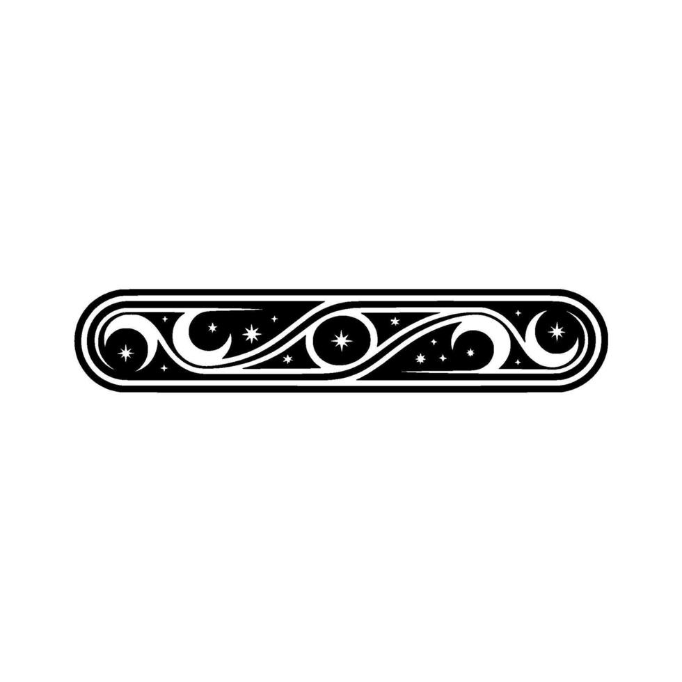 Elegant Ornate Scroll Border, Celestial vector