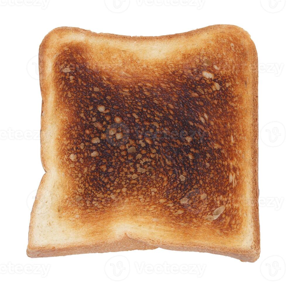 White bread toast isolated on white photo