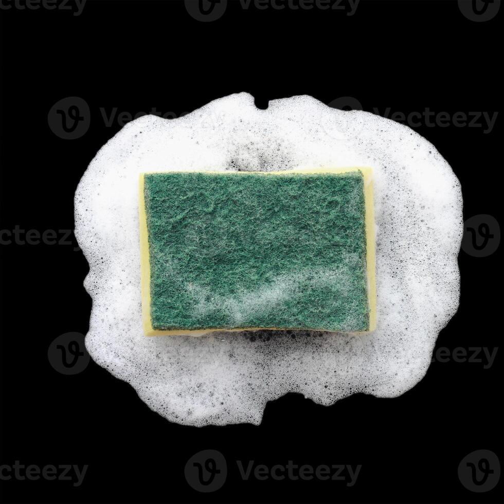 sponge and foam for washing and cleaning photo