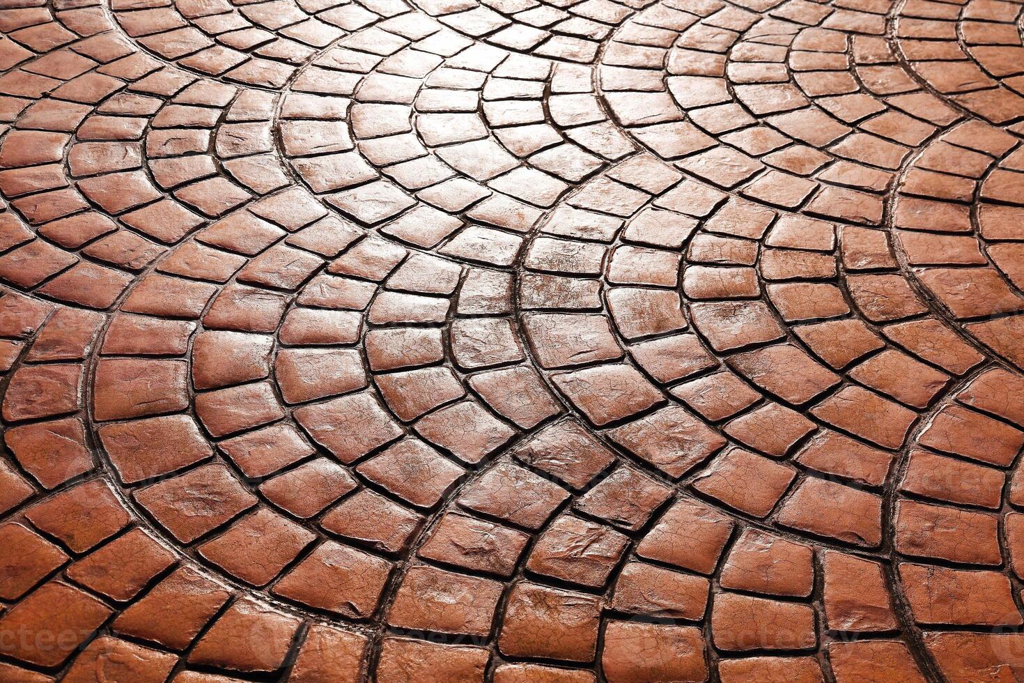 white light reflects on brick floor photo