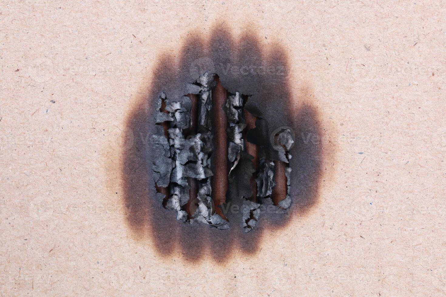 Black burn on paper for pattern photo