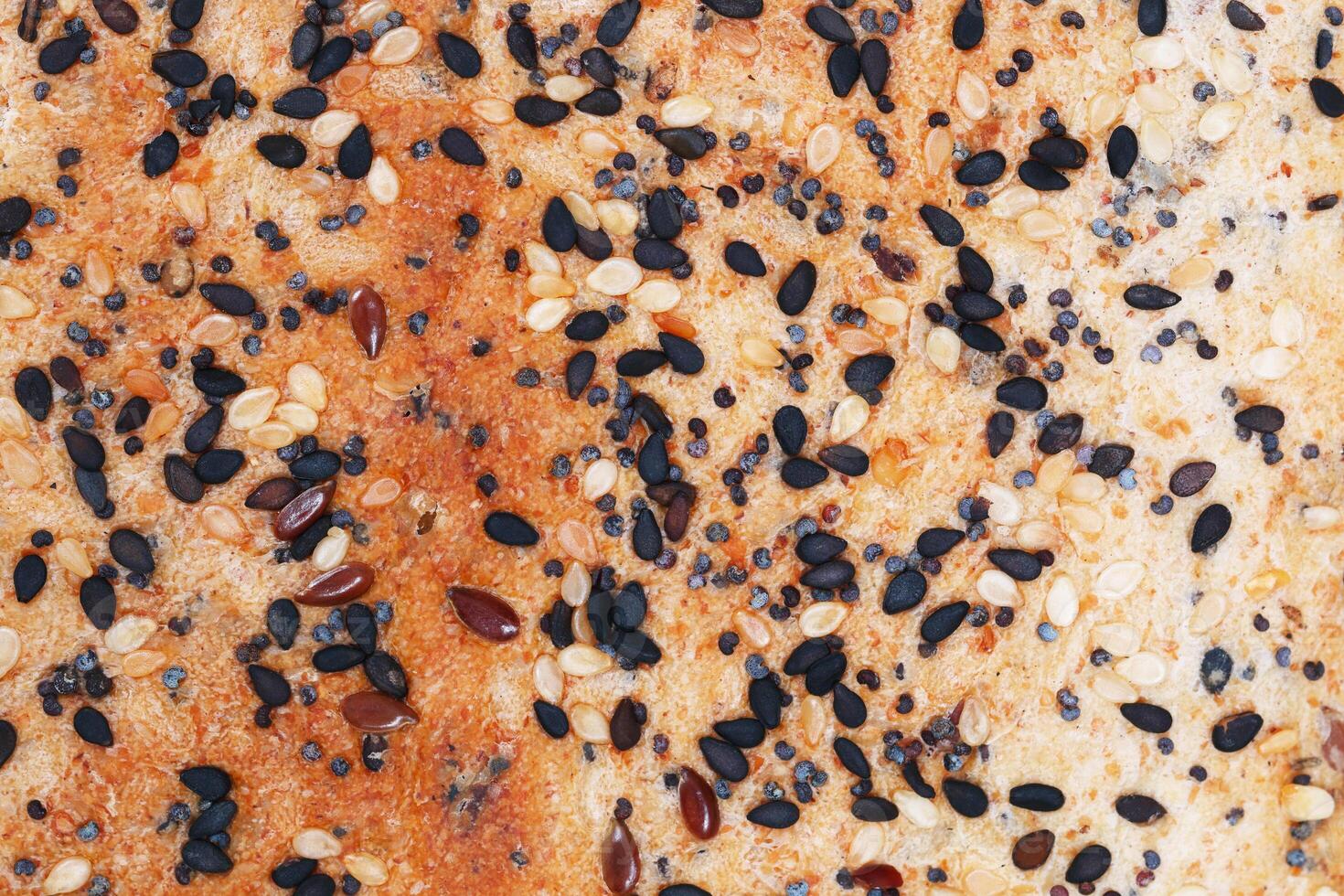 Multigrain bread texture for pattern and background photo