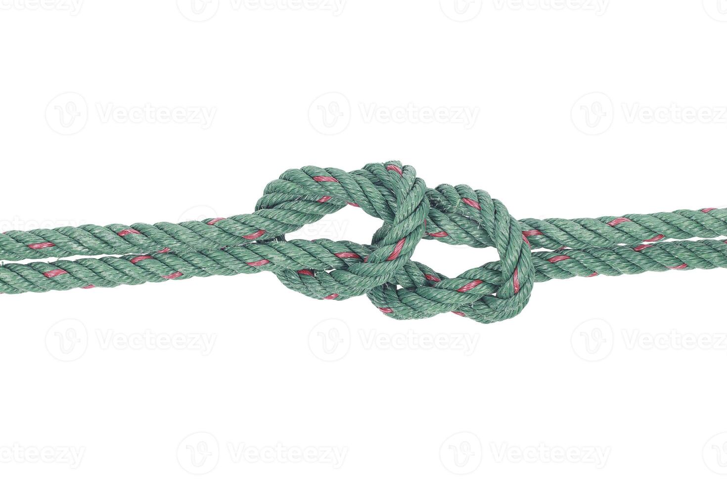 Rope knot symbol isolated on white photo