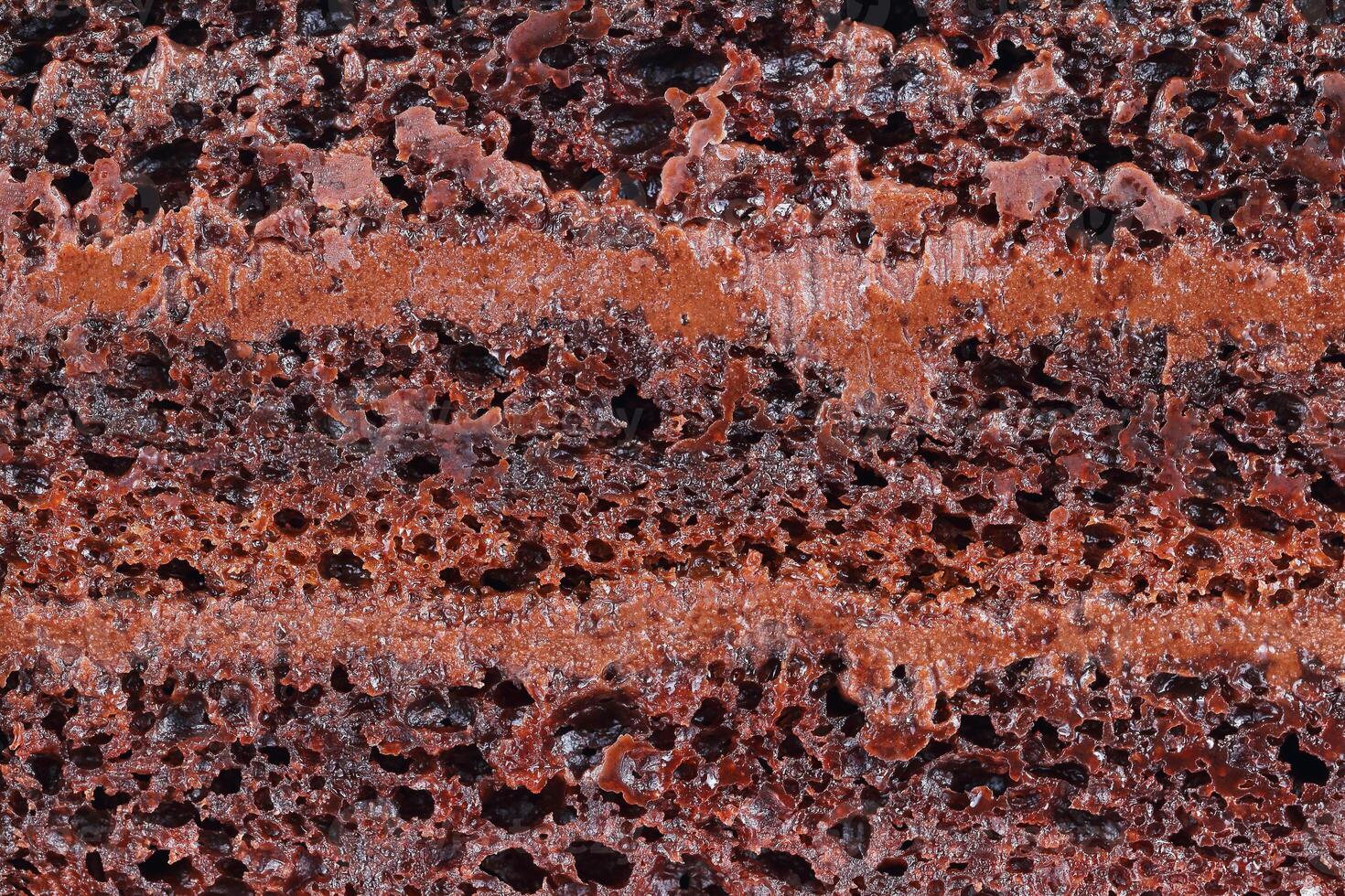 Layer of chocolate brownie texture photo