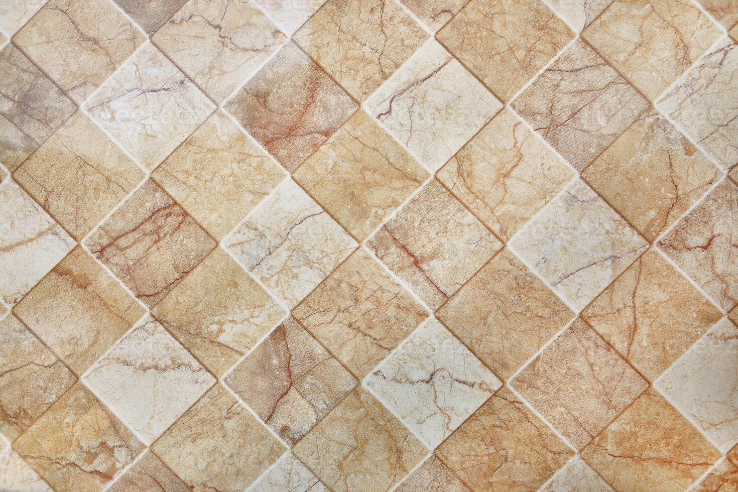 brown and yellow ceramic tile texture for pattern and background photo