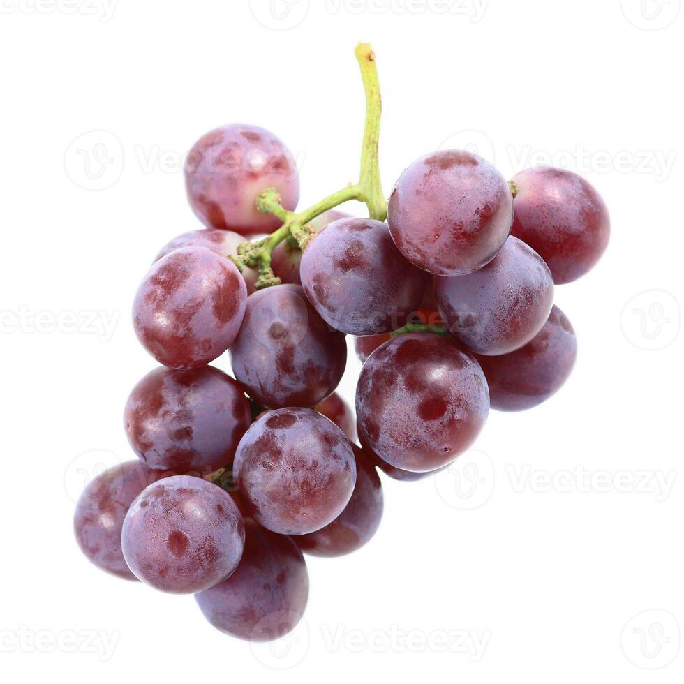 bunch of red grape isolated on white photo