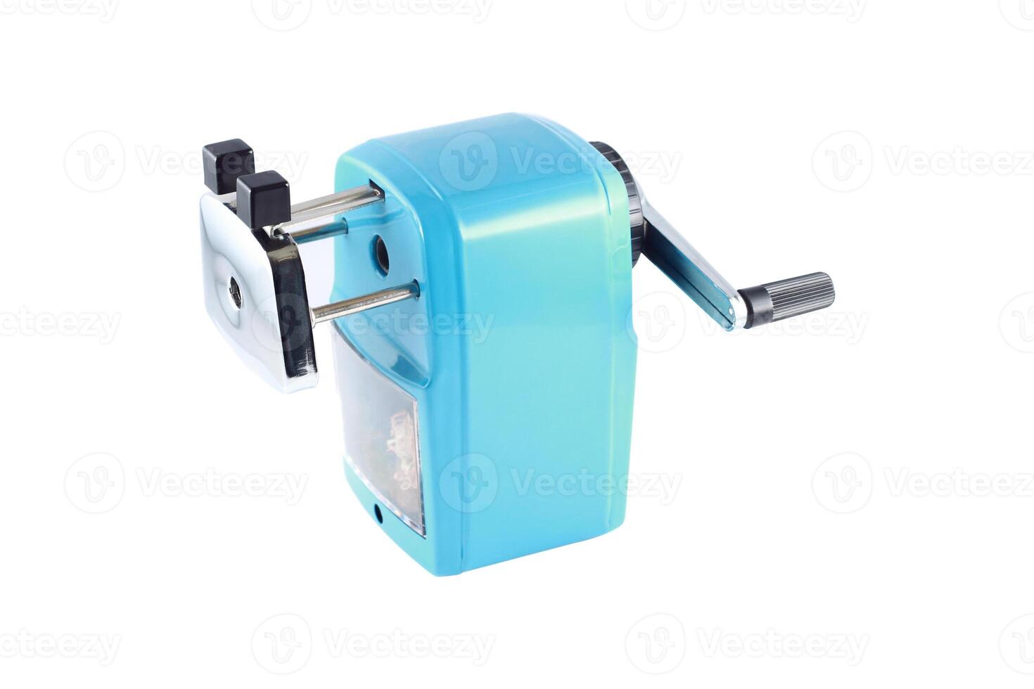Pencil sharpener isolated on white photo