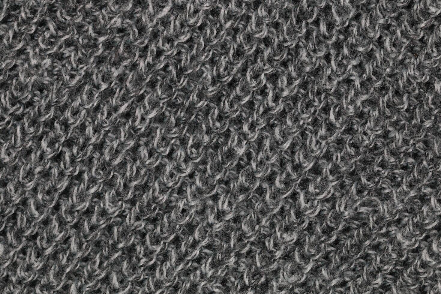Grey knitting wool texture for pattern and background photo