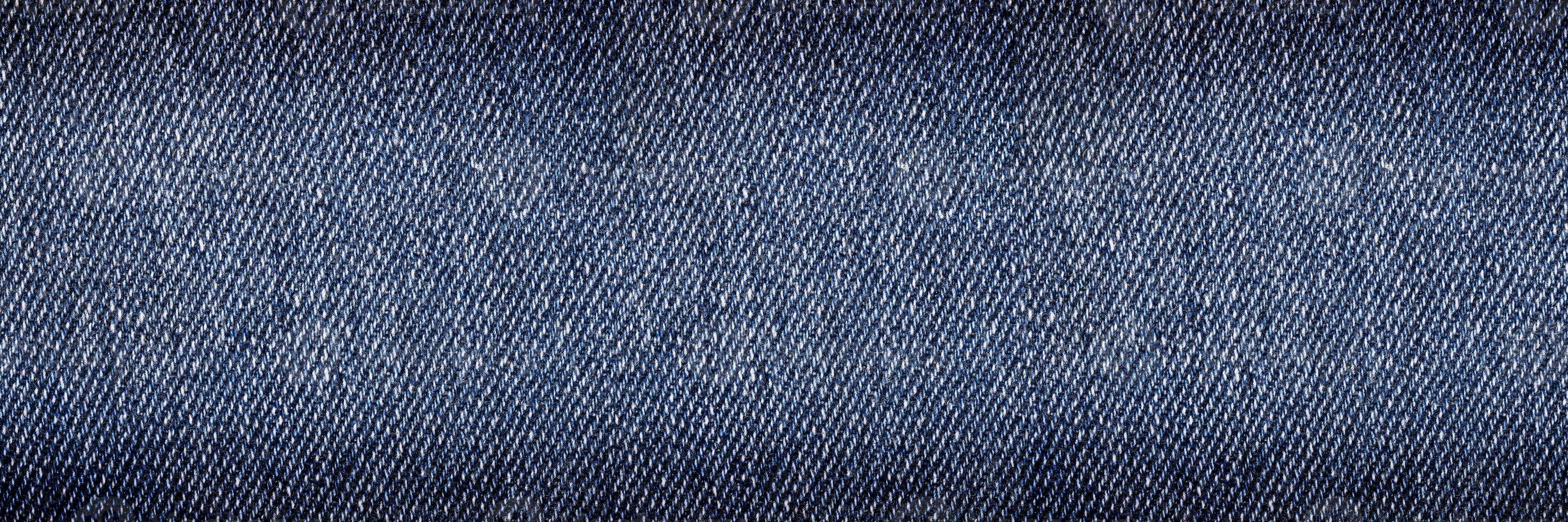 horizontal classic jeans texture for background and design photo