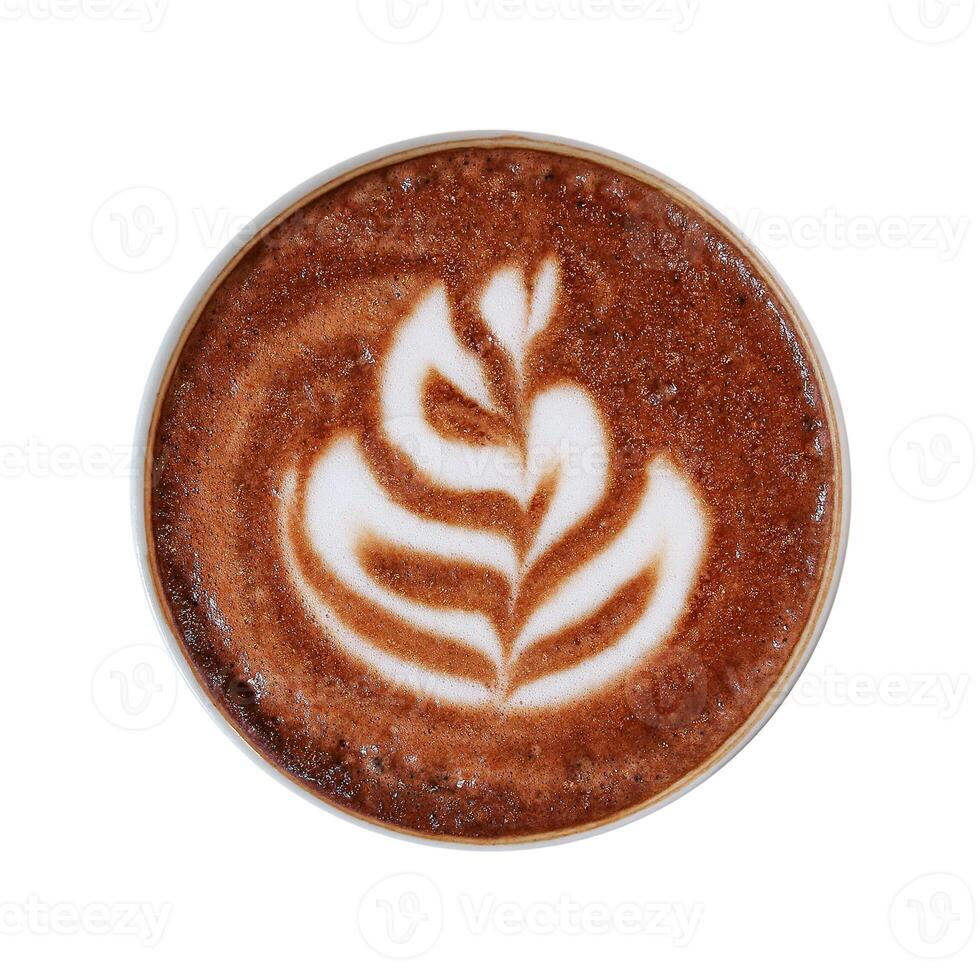 art of milk foam isolated on white photo