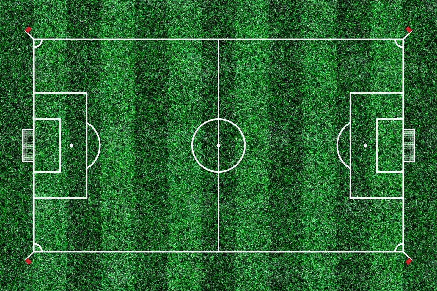 green turf with football field and soccer field for design photo