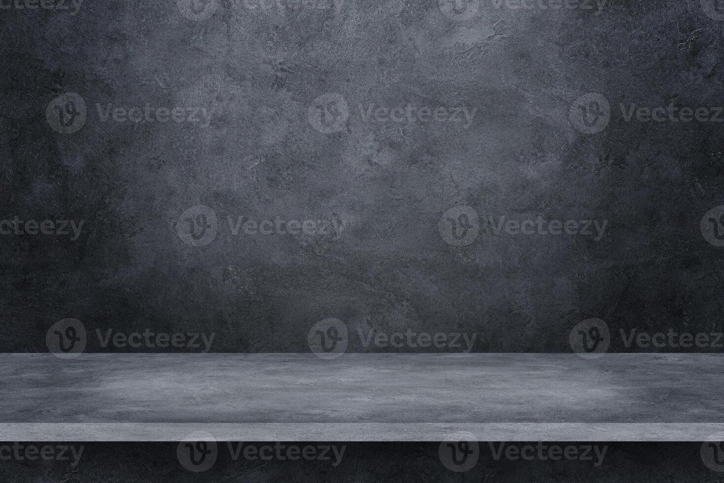 cement shelf and floor on concrete background for design photo