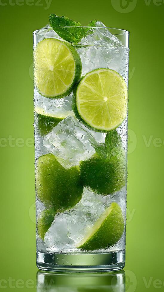 Vibrant Green Summer Drink photo