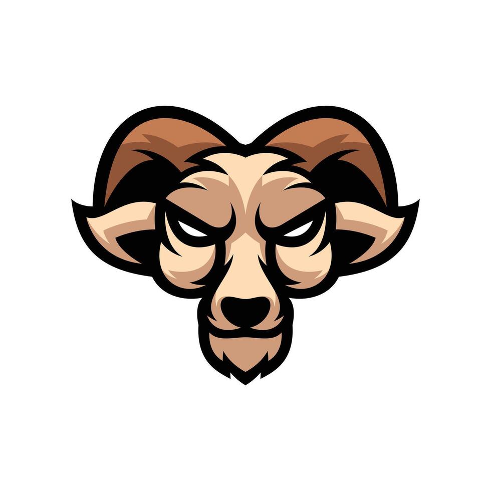 Stylized ram head logo vector