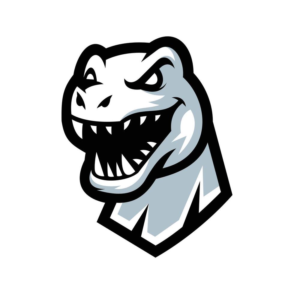 Fierce dinosaur logo design vector