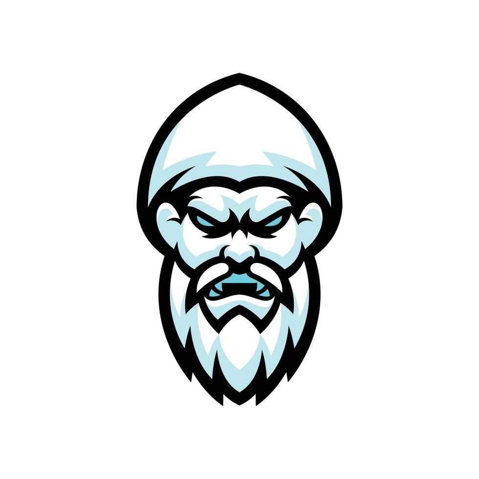 old man esport mascot design logo vector