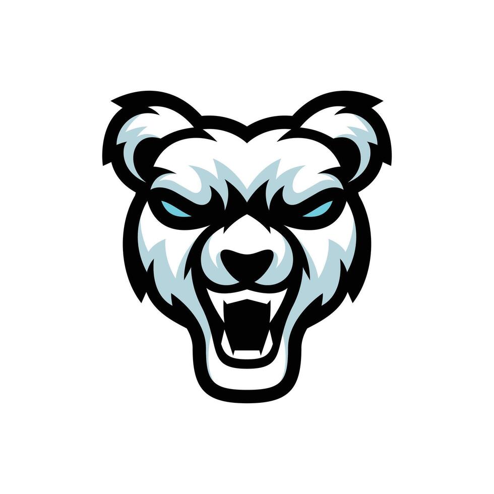 angry bear logo mascot design vector