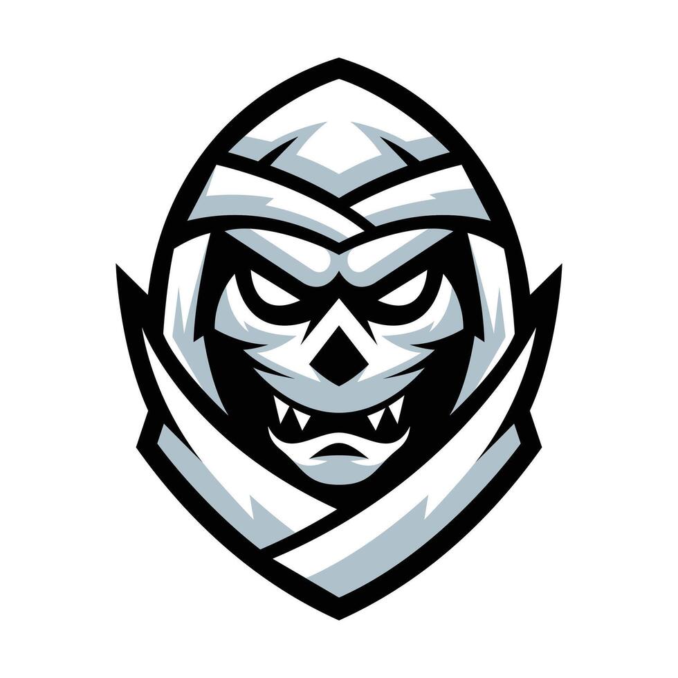 Angry skull logo mascot design vector