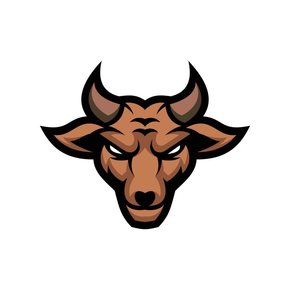 bull esport mascot design vector