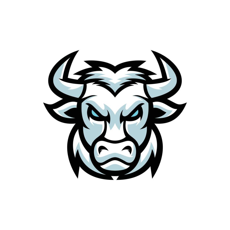 angry bull logo mascot vector