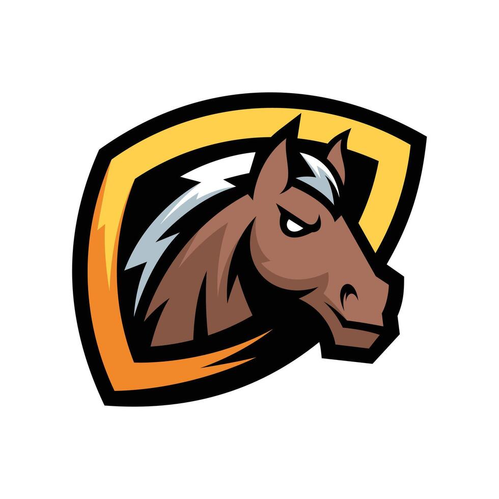 horse logo mascot design vector