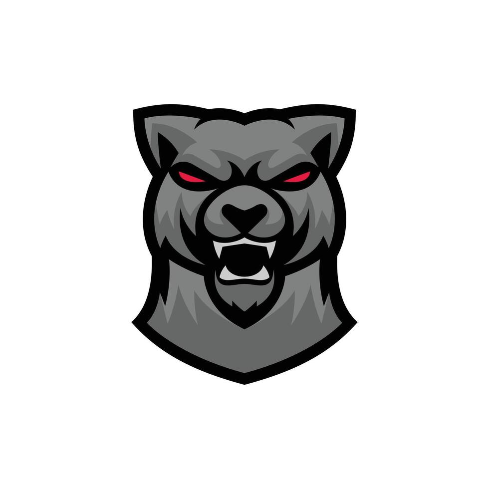 Angry dog logo mascot design vector
